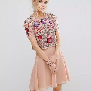 NWT ASOS Frock And Frill Overlay Mini Skater Dress